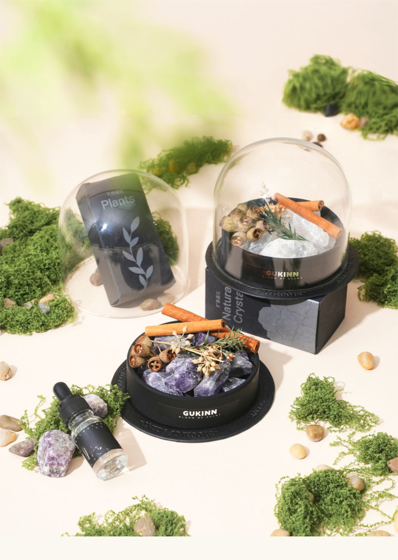 GUKEN Wilderness Secret Realm Aromatherapie-Set, Diffusor, Stein, Nischenduft, Ornament, High-End-Geburtstagsgeschenk für Frauen_voghion.com