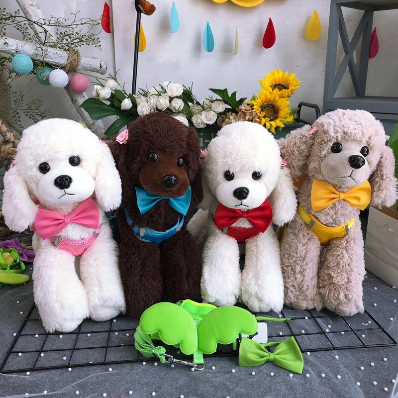 Coleira de coração para cachorro, asas de anjo, peitoral com coelho, suprimentos para animais de estimação_voghion.com