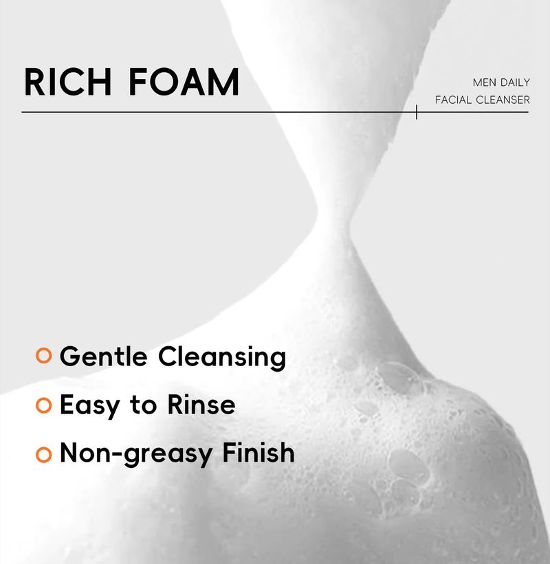 Nuevo Limpiador Facial para Hombre 50g Limpiador Facial Refrescante Limpia e Hidrata el Rostro_voghion.com