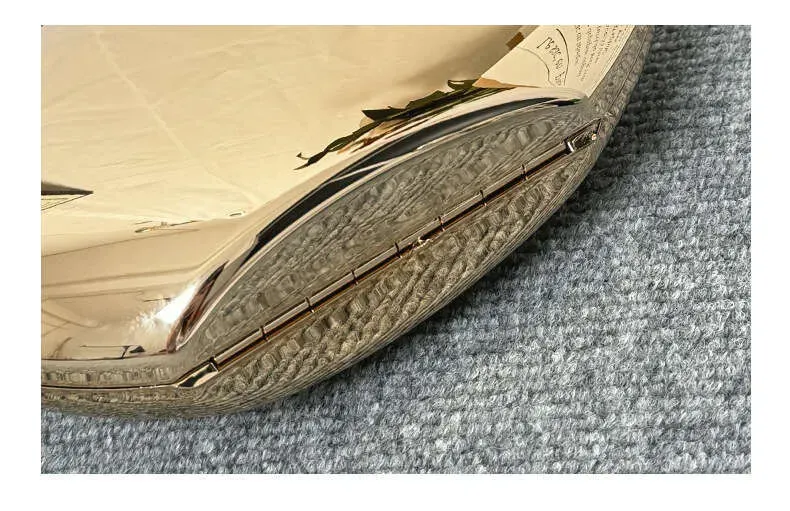 Borsa a tracolla in metallo con tracolla a catena, versatile, per donne, accessorio per mini borsa._voghion.com