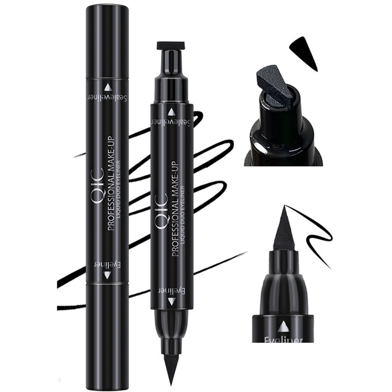 Gwong 3.5g caneta delineador cabeça dupla à prova dwaterproof água natural extrato delineador selo líquido de secagem rápida caneta delineador para maquiagem_voghion.com