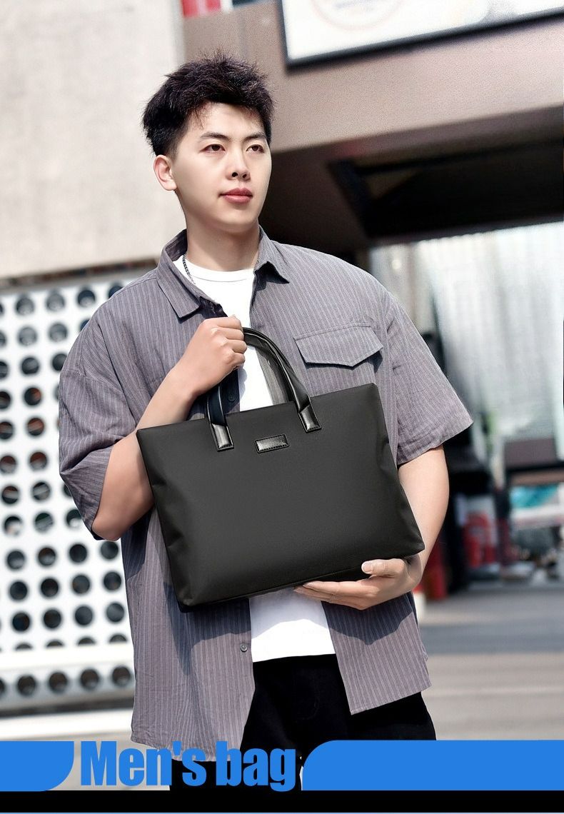 Men's Computer Bag Portable File Bag Large Capacity Business Briefcase_voghion.com