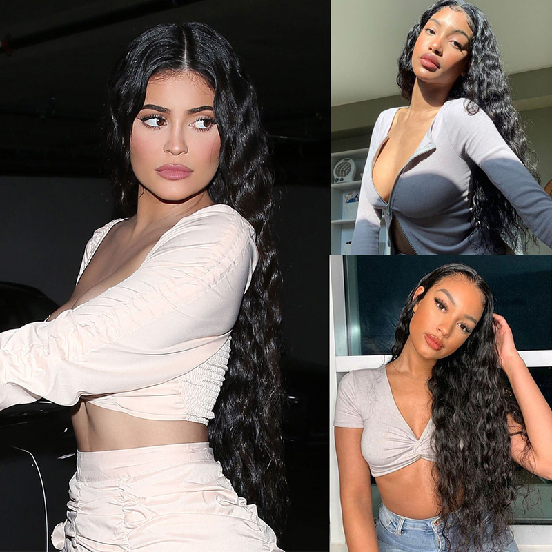 Vordere Spitzenperücke Rebecca-Perücke weibliches gewelltes langes lockiges Haar Chemiefaser-Kopfbedeckung explosive Perücke Kopfbedeckungsperücke_voghion.com