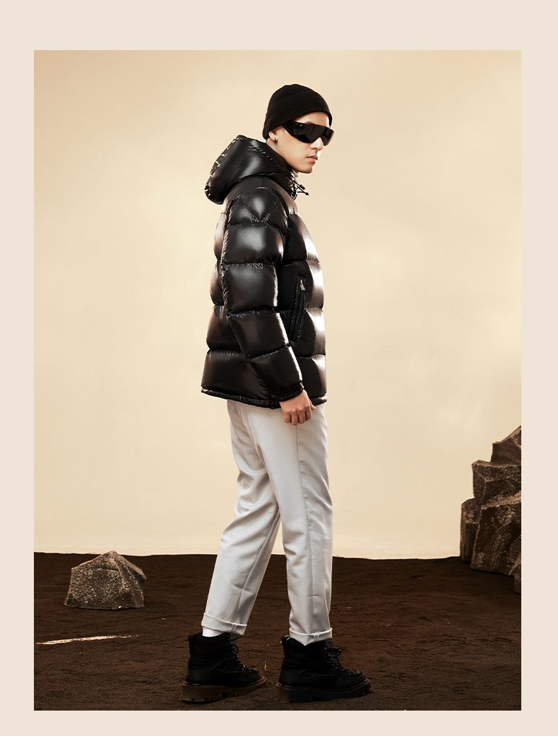 Men's Premium 850 Fill Power White Goose Down Jacket - 100% Goose Feather, Waterproof & Windproof Puffer Coat For Urban Commuting_voghion.com