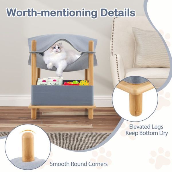 Creative Cat House With Semi-enclosed Condo_voghion.com