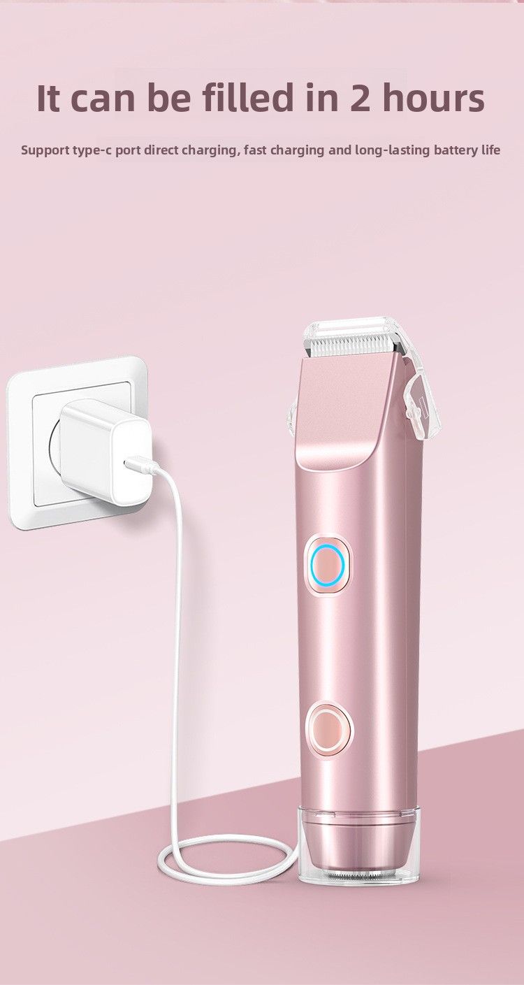 Neues elektrisches Entfernungsgerät für Damen, waschbarer Ganzkörperrasierer, Achselhaarschneider mit Doppelkopf_voghion.com