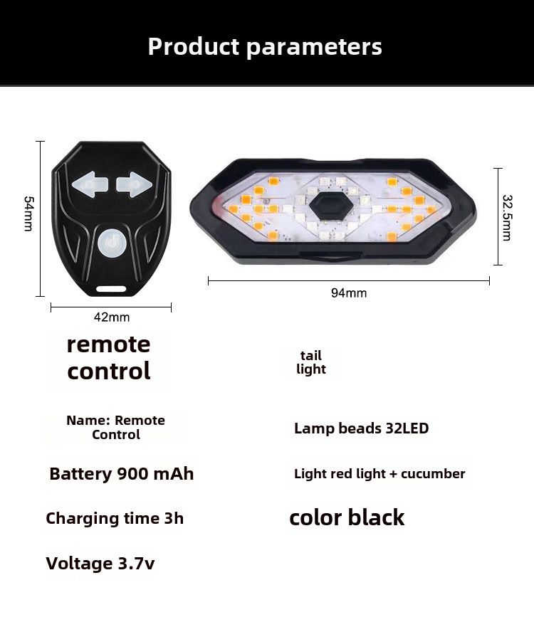 Cykelfjärrstyrd bakljus gränsöverskridande USB-laddning med tuta bergsvarning nattutrustning intelligenta bakljus_voghion.com
