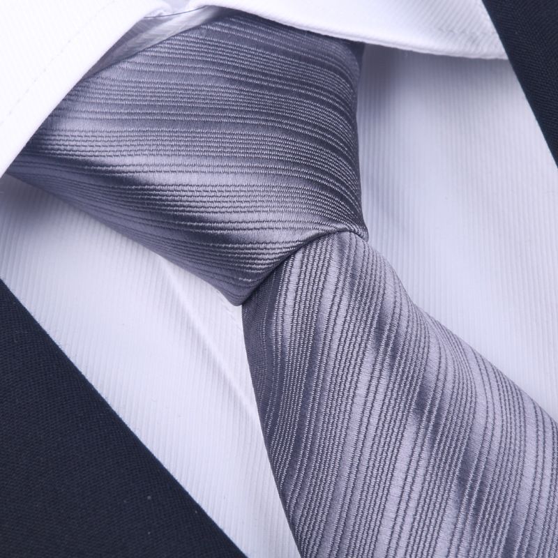 Cravatta color champagne da uomo, stile business con cerniera senza nodo color caffè, stile vintage a righe da sposo, annodata a mano, marrone_voghion.com