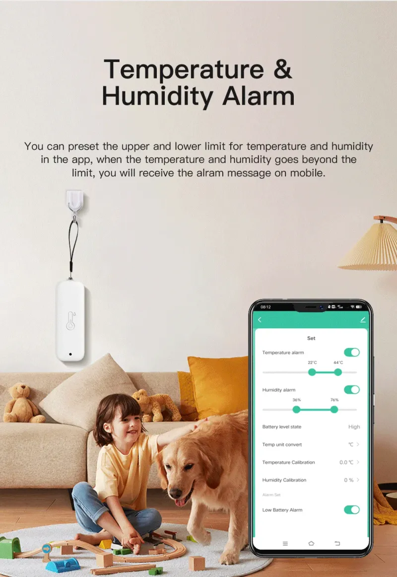 Tuya Zigbee/Wifi Sensore di temperatura e umidità per esterni Termometro Smart Life Lavoro Google Assistant, IP65_voghion.com