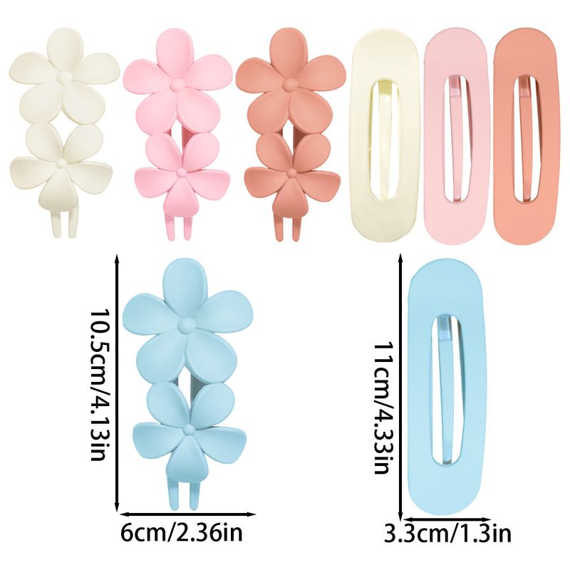 Set van 8 snoepkleurige eendenbekclips met bloemenmotief - Premium lente-/zomerhaarspelden voor schattige zijwaarts geveegde en half-opgestoken kapsels_voghion.com