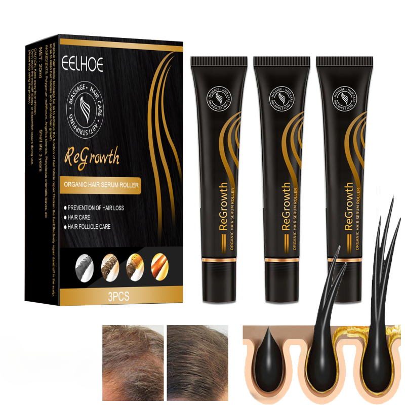 Capelli 1PCS Set di rulli per siero per la ricrescita Siero per la crescita dei capelli Triple Roll-On Massaggiatore Essenza per la crescita dei capelli per le donne degli uomini_voghion.com