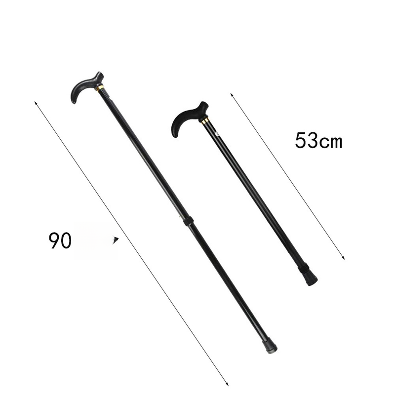 Två sektioner av förstärkt bergsklättring utomhus aluminiumlegering ultralätt halkfri teleskopisk gånghjälpmedel för äldre_voghion.com