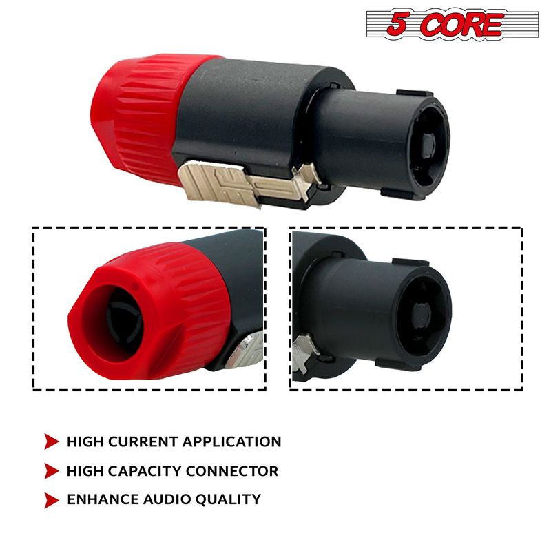 5 Core Speakon Adapter 6 Pack High Quality Audio Jack Male Audio Pin Speaker Adapter Connector - SPKN BRY 6PK_voghion.com