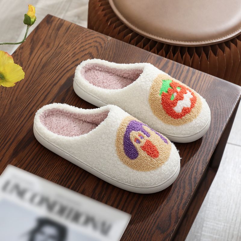 Winterpantoffeln, Lächelnde Baumwolle, Neue Schreiende Schuhe, Halloween Skelett Größe, Home Baumwolle_voghion.com