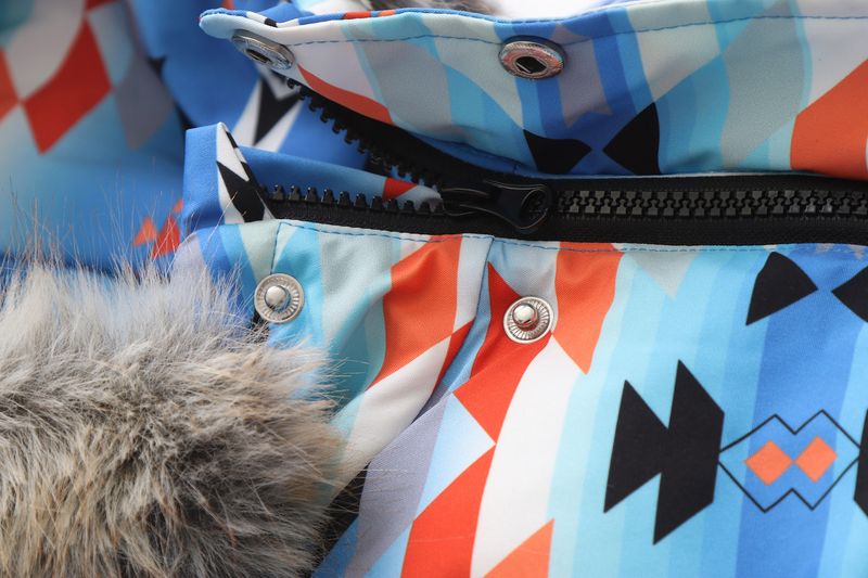 Mother & Kids Kids' Fleece-Lined Snowsuit With Hood - Winter All-in-One Jumpsuit For Toddlers, Soft & Warm Polyester Outerwear, Blue/Black (90-120cm)_voghion.com