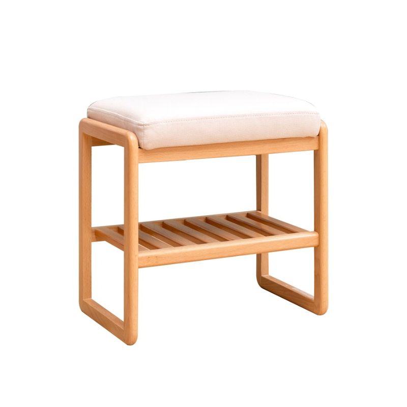 Beech Wood Rebound Storage Wood Solid Cushion Rack Sponge With Shoe Bench Natural High Organizer_voghion.com