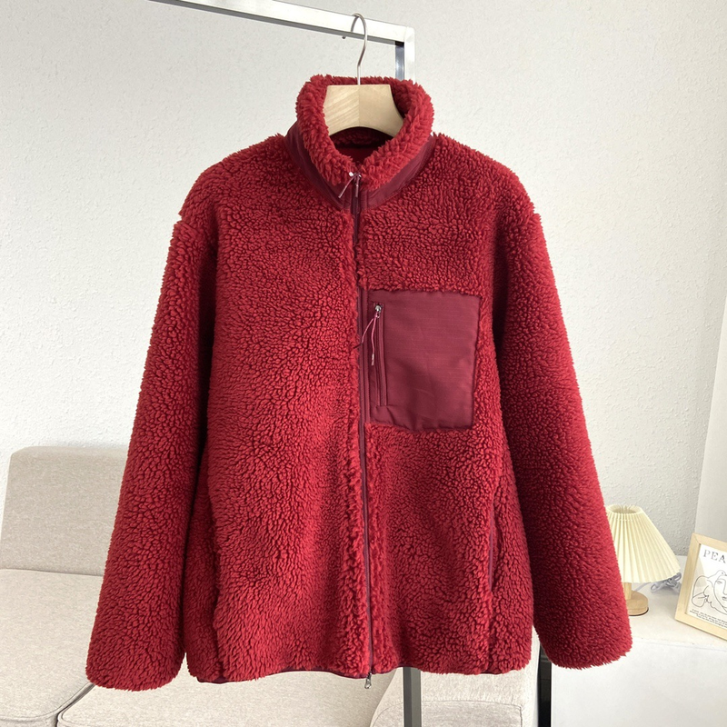 Women's couple windproof fleece jacket for men and women long sleeve warm fleece jacket_voghion.com