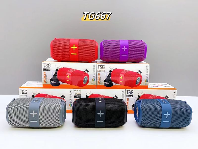 New TG667 Outdoor Wireless Bluetooth Speaker Portable Strap Insert Card Large Button Bass Cannon LED Color Light TWS_voghion.com