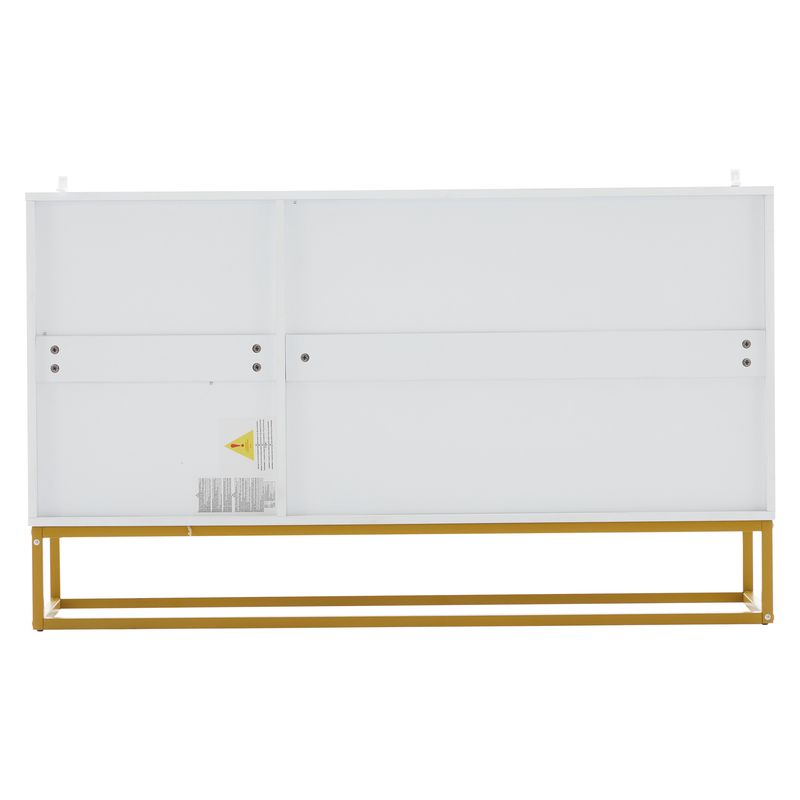 Buffet Hochglanz avec 4 compartiments, meuble buffet moderne Anrichte Schrank, 130 cm de large_voghion.com