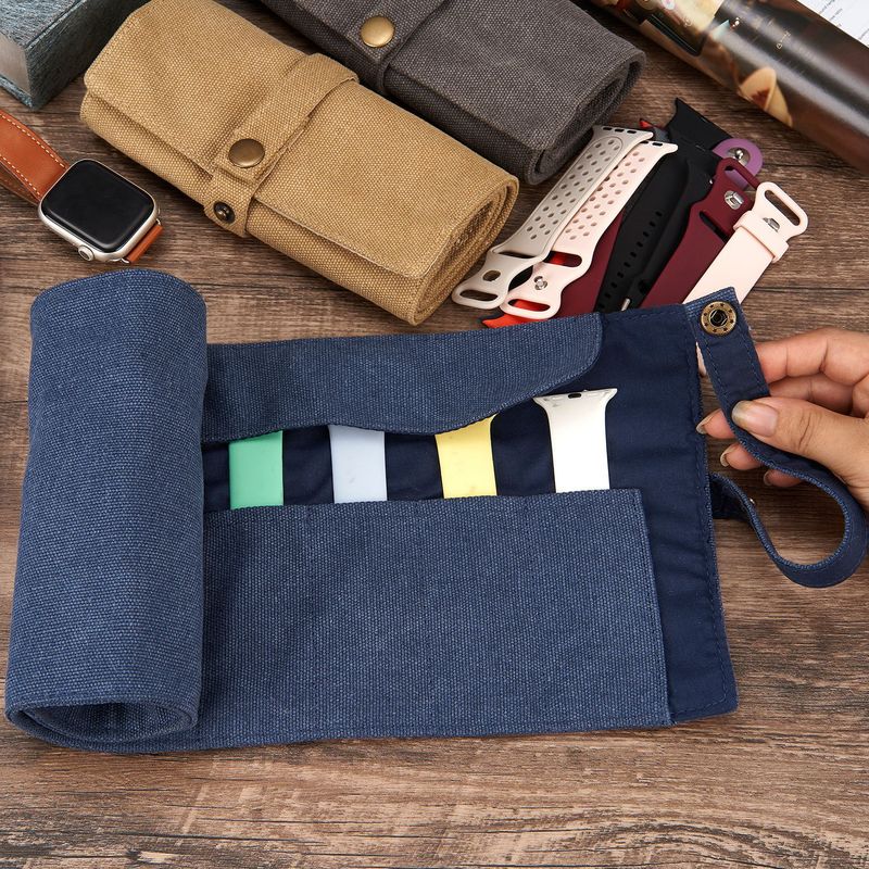 Borsa portaoggetti per cinturini da orologio con 10 scomparti, borsa portaoggetti in tela, borsa da viaggio portatile_voghion.com