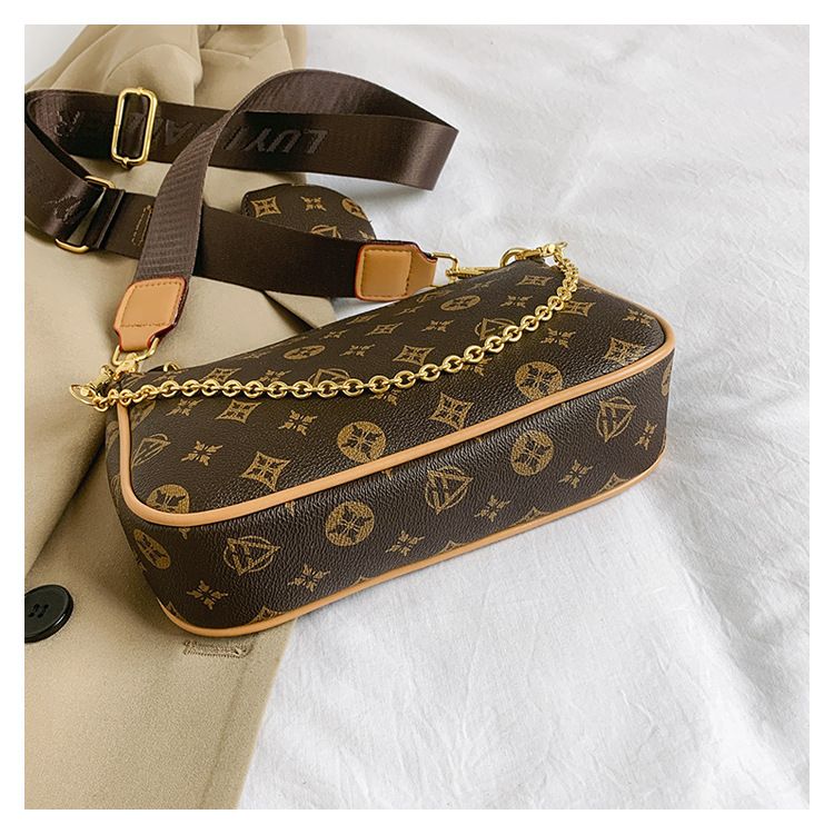 Borsa da donna 2024 nuova borsa a tracolla stampata popolare piccola quadrata versatile tracolla larga borsa da donna a spalla singola_voghion.com