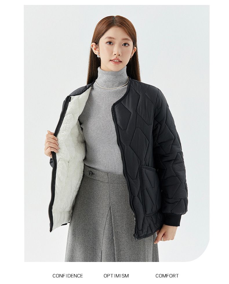 Unisex-Winterjacke mit Fleecefutter und Reißverschluss – warmer Mantel in Übergröße mit dicker Polsterung für Damen und Herren (mehrere Farben und Größen)_voghion.com