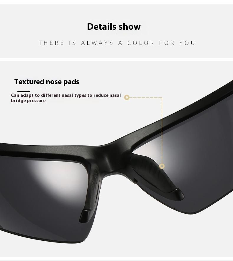 Neue polarisierte Sonnenbrille für Männer in Europa und den USA, Reitbrille für den Außenbereich, Farbwechsel-Sonnenbrille_voghion.com