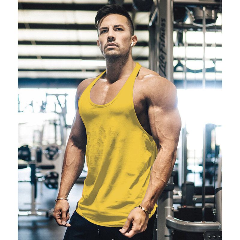 Novi moški poletni fitnes modni trend bombažnega zračnega športnega jopiča_voghion.com