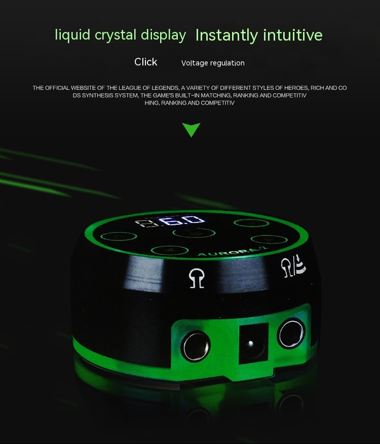 Ou Liang Equipment Aurora Zweite Generation Multifunktionale Knopf-Stromversorgung Tattoo Spezieller Spannungsstabilisator_voghion.com