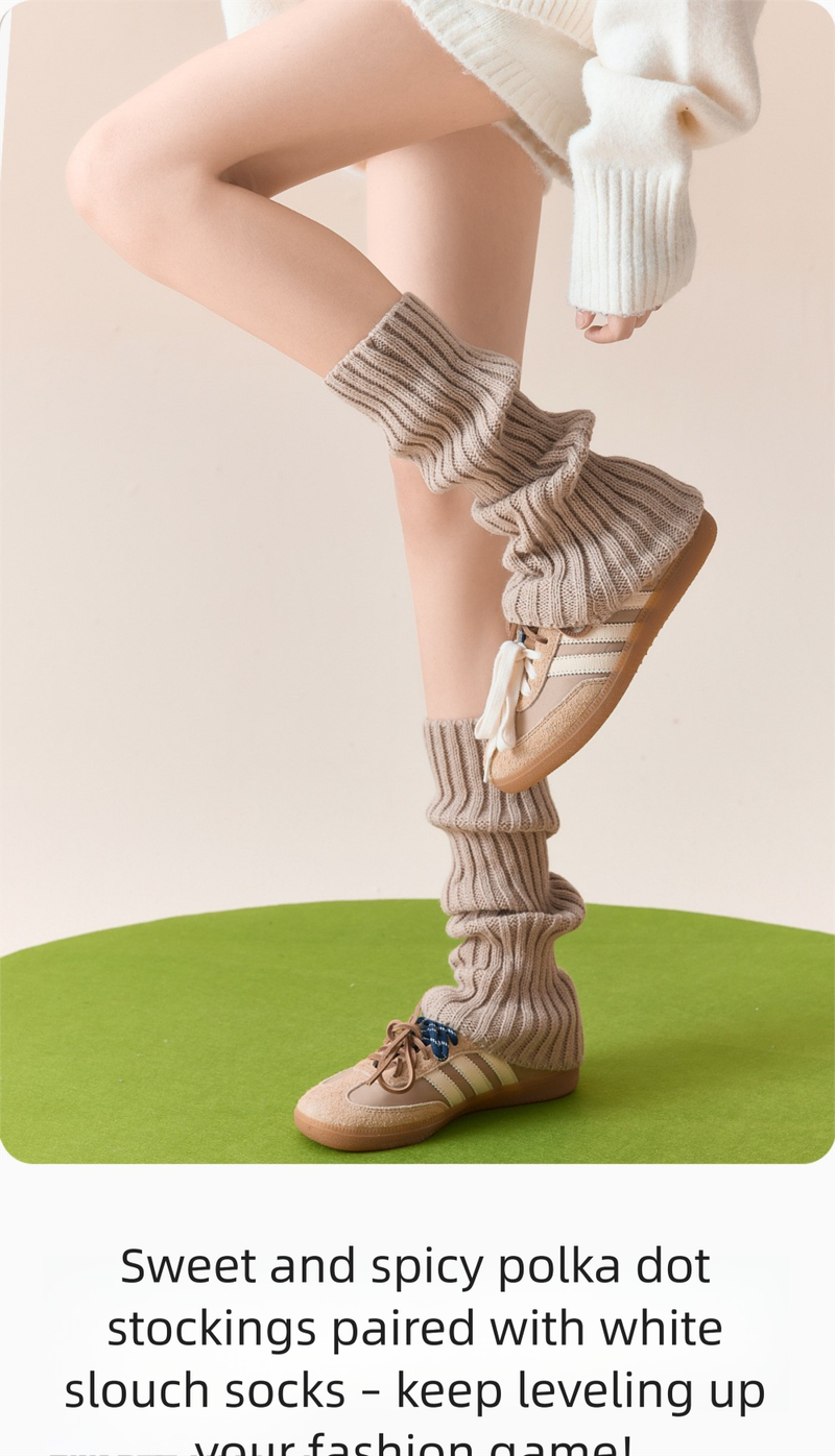 for Women, Slouch Autumn And Winter, Pair With Loafers, JK Leg Warmers, Calf Socks, Slimming Y2K Hot Girl Knitted Socks_voghion.com