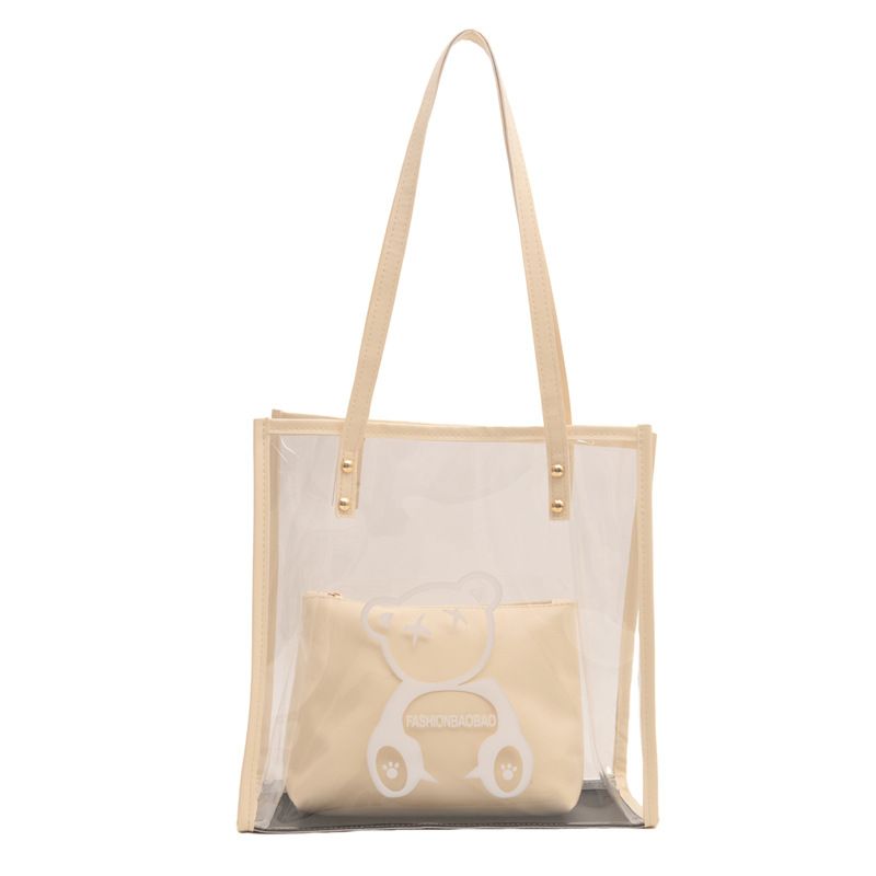 Borsa a tracolla semplice da spiaggia in gelatina casual estiva 2025, trasparente, alla moda, per le donne_voghion.com