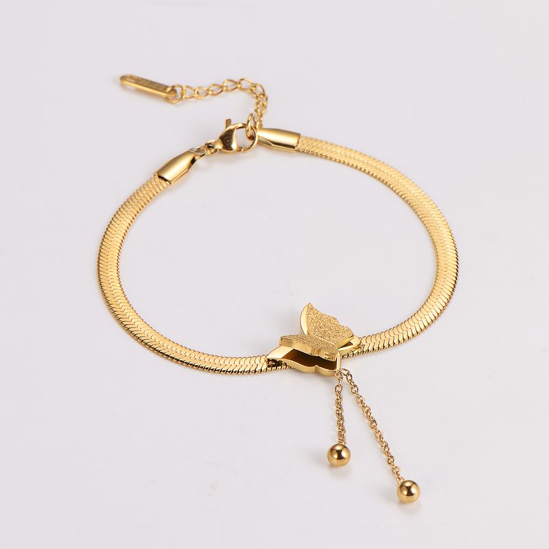 Classic Style Butterfly 304 Stainless Steel Bracelets In Bulk_voghion.com
