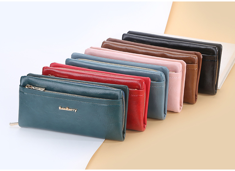 Baellerry Carteira Feminina Nova Chegada Longa Compartimento para Vários Cartões Bolsa Clutch de Alta Qualidade Moda Carteira para Celular_voghion.com