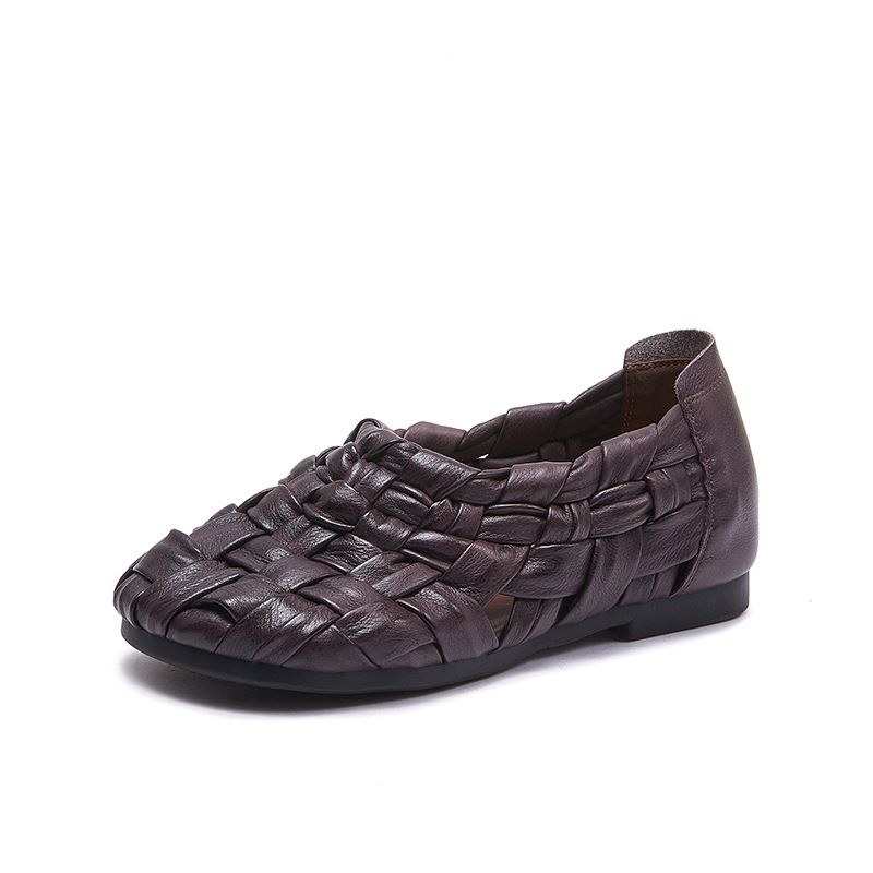 Sandali in seta platino, sandali in vera pelle intrecciata a mano da donna Dongguan_voghion.com