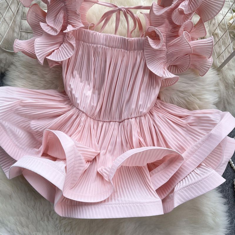 Damenbekleidung Modische und einzigartige Oberteile für Damen im Frühling und Herbst, neue Styles 1 Design-Sinn, gerüschter, plissierter Hemdtrend mit Bindegürtel in der Taille_voghion.com