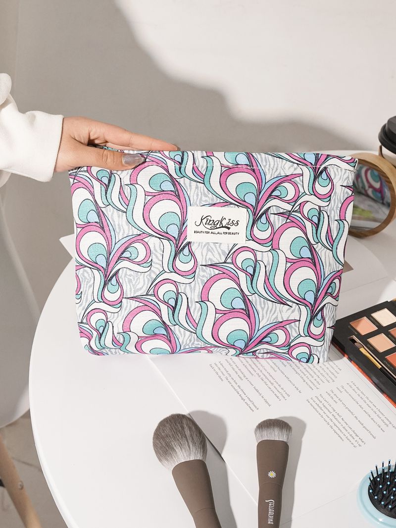 TK Xiyin Cross Border Spezialversorgung Graffiti Geometrisches Hochwertiges Stickmuster Hochwertige tragbare Aufbewahrungskosmetiktasche Fabrik_voghion.com