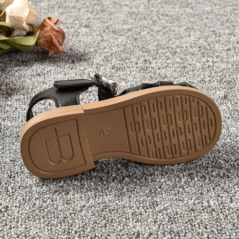 Sandali da principessa chiusi per bambine, 2025, nuove ed eleganti scarpe estive con suola morbida per bambine_voghion.com