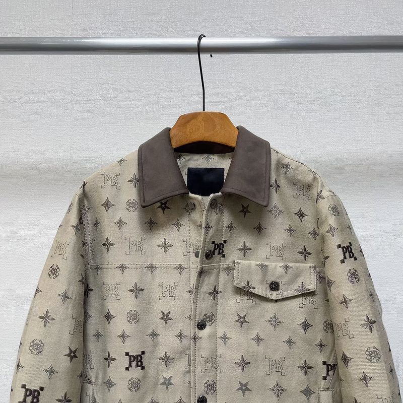 Men's Jacquard Bomber Jacket | Quilted Polyester Blend | Slim-Fit Casual Coat With Stand Collar (Khaki)_voghion.com