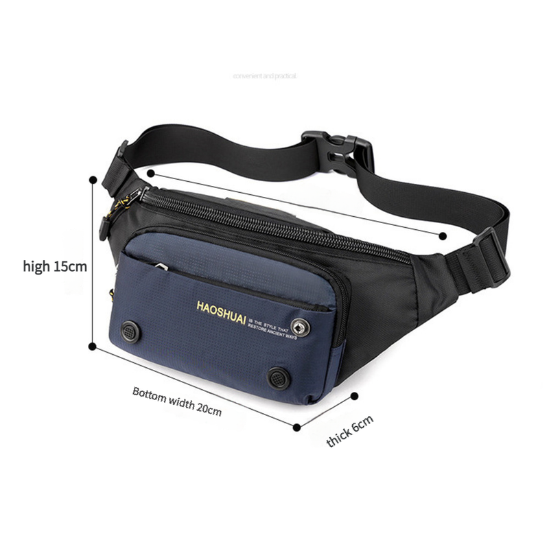 Neue multifunktionale Outdoor-Taille Casual Herren Brust Mode Trend Crossbody Reise kleine Tasche_voghion.com