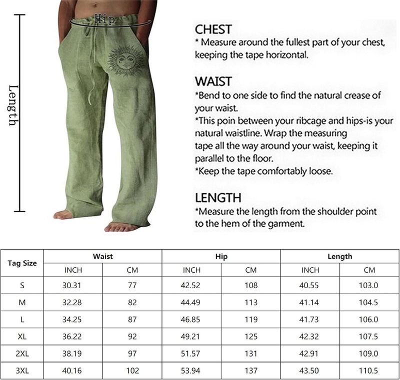 Litthing Herren-Jogginghose aus Baumwolle, lässige Sommerhose mit Taschen, lockere Passform, Kordelzughose, bequeme, leichte Hose_voghion.com