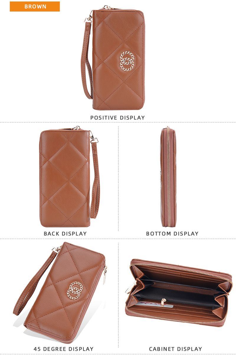 Baellerry New Women's Long Wallet Korean Version Xiaoxiangfeng Multi-card Position Clutch Bag Quilted Women's Bag Wholesale_voghion.com