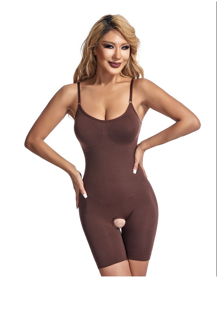 Posparum Bauchformender Bodysui Bu Lif Wais Cincher Nahtloses Plus Size Camisole Boxer Shorts Offener Schritt_voghion.com