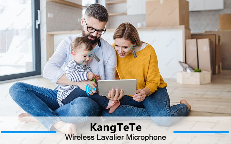 Mini Microphone d'enregistrement Audio et vidéo Portable sans fil Lavalier à réduction de bruit pour Iphone Android avec boîte de chargement_voghion.com