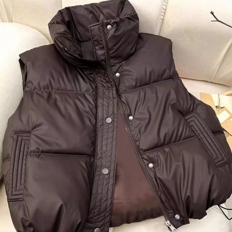 Quilted Puffer Vest – Lightweight Winter Sleeveless Jacket For Women (M/XL/2XL)_voghion.com