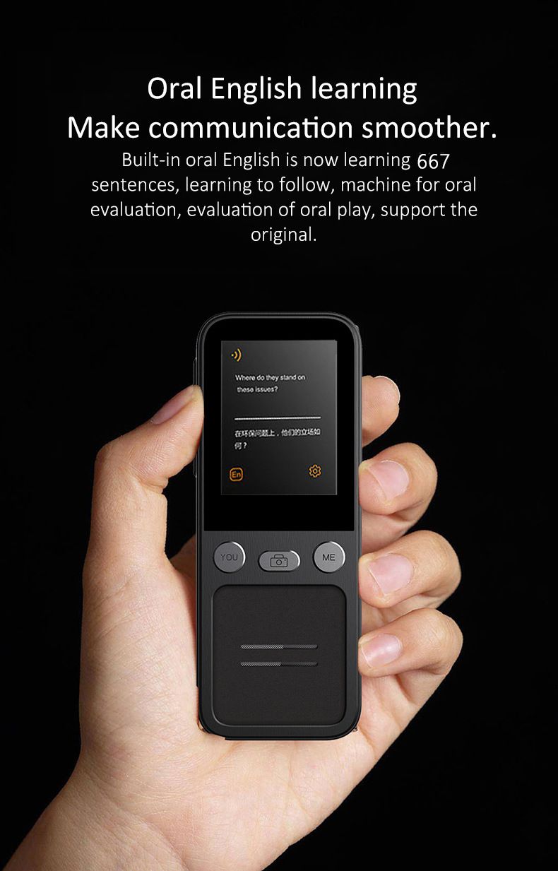 T16 Smart Translator Device - 137 Languages Real-Time Translation, 10 Offline Modes, Business Travel Learning Essential_voghion.com