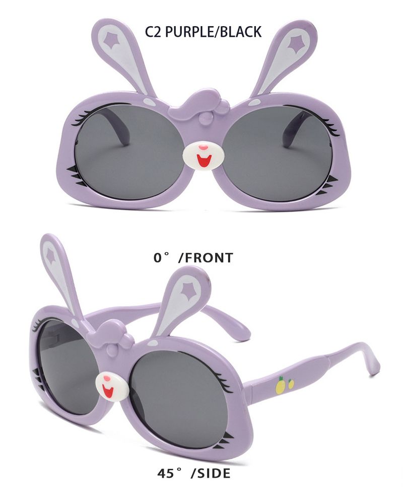 Occhiali da sole per bambine, occhiali da sole per bambini a forma di cartone animato, carini, con montatura grande, in TPEE morbido silicone, resistenti agli urti, anti-ultravioletti per bambini_voghion.com