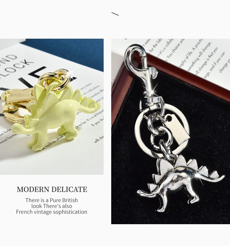 Dinosaurier-Skelett-Schlüsselanhänger, bunter Anhänger, Taschenanhänger, kreativer Schlüsselanhänger_voghion.com