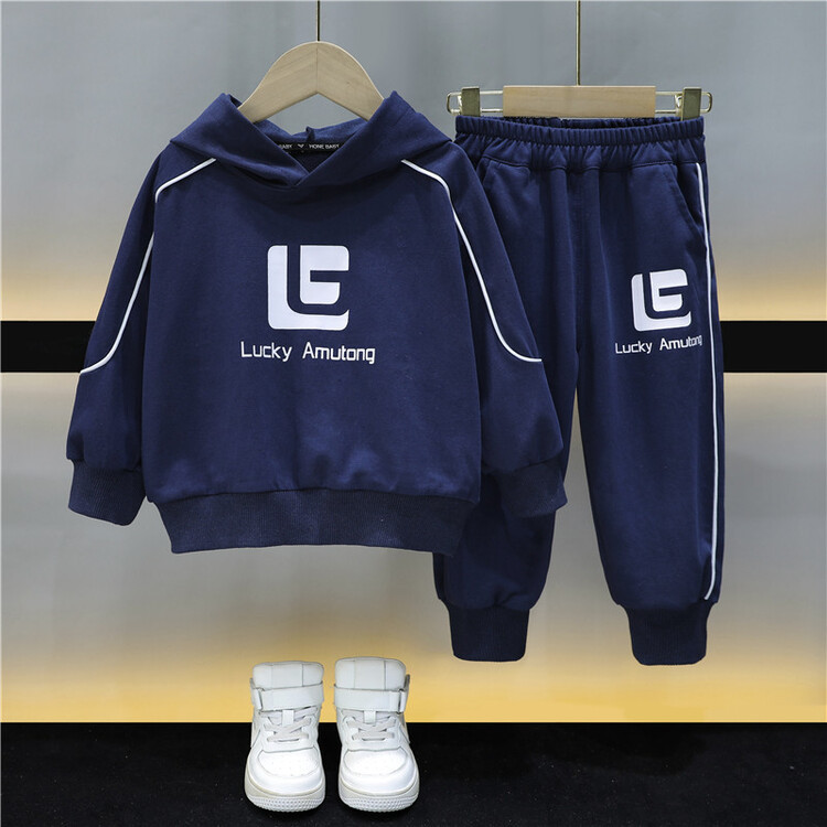 Boys' Card Rope 2023 Spring and Autumn Season New Handsome Sweater Two Piece Set Baby Trendy Children's_voghion.com