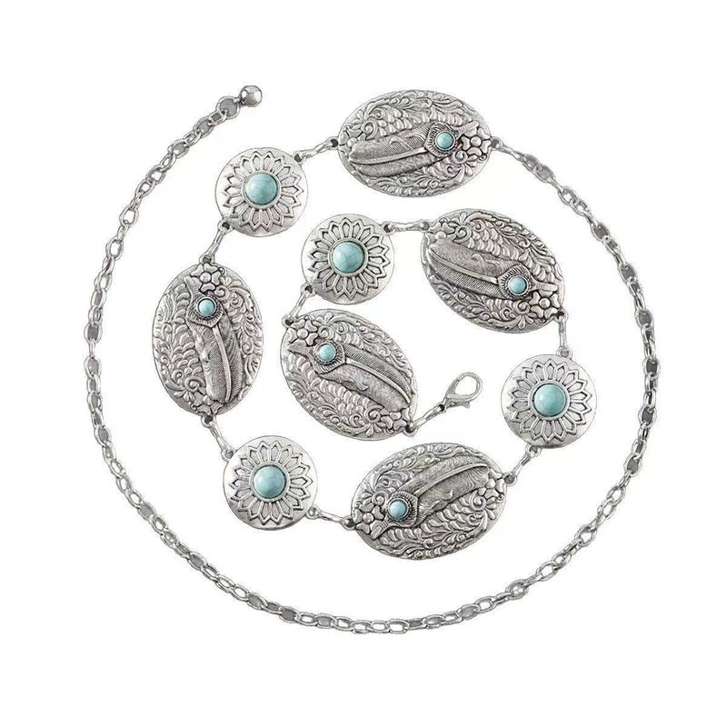 Ethnische Songhua-Stein-Hüftkette – handgeschnitzter Retro-Gürtel für Damen, Boho-Rock und dekoratives Accessoire_voghion.com