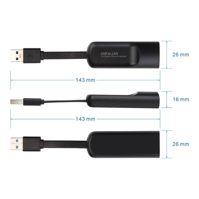 2500Mbps Ethernet Adapter 2,5 Gigabit USB Typ C zu RJ45 Lan Wired Ethernet Gigabit Adapter Netzwerk Karte für MacBook iPad pro_voghion.com